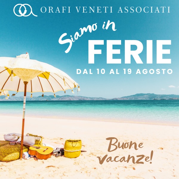 🌴 Siamo in ferie dal 10 al 19 agosto!